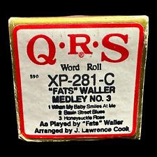 Vintage QRS Word Roll Player Piano Roll XP-281-C "Fats" Waller Medley nr 3
