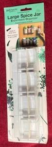 2 New KitchenArt Spice Organizer Modular Holds 8 Large Jars White Plastic 1180 - Picture 1 of 7