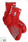 Nike Elite Nba Authentics Basketball Ankle Socks Cushioned Red White Men L 8-12