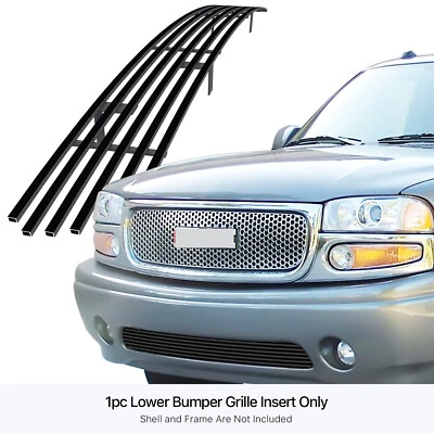 Para 99-06 GMC Yukon Denali/01-06 XL/02-06 Sierra Denali Rejilla Billet Negra Foto 1 de 4