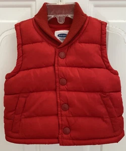 Old Navy Baby Boys Red Snap Closure  Collar Vest 3-6 Months - Picture 1 of 4