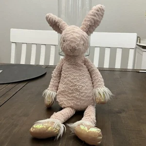 Jellycat London Delicado Conejito Peluche Rosa Conejo de Peluche 15 pulgadas Pies Iridiscentes - Imagen 1 de 5