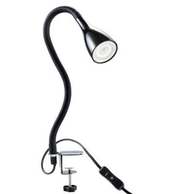 LED Klemmleuchte Tischlampe Dimmbar Büro Flexibel 230V 5W Leselampe Schwarz - Bild 1 von 4