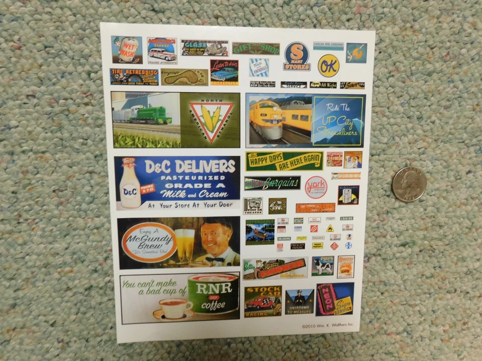 Walthers decals HO Signs Billboards UP Streamliners North American Ethanol   C17 - Image 1 of 1