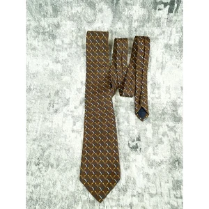 Brown Geometric Silk Tie – Brooks Brothers Makers – NWOT - Picture 1 of 4