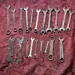 Vintage Wrenchs - Binks SK Truecraft Ect Various Size SAE & Metric Lot Of 21 - Picture 1 of 18