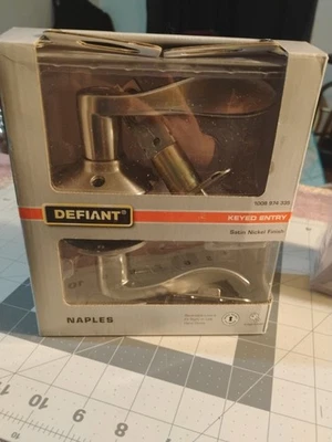 Key Entry Door Handle Set Defiant Satin Nickel - Image 1 of 4
