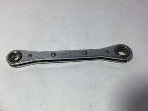 Vintage Armstrong Double Box End Ratcheting Wrench 6point 3/8 And 7/16 27-590 - Picture 1 of 6