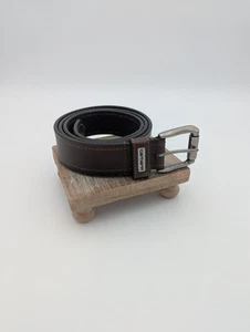Carhartt Belt Brown Leather Men's Size 42 Roller Buckle Preowned A1 Condition - Picture 1 of 9