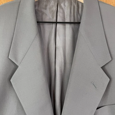 Giorgio Armani Blazer Mens 46R Taupe Tane 2 Button Wool 90s Vintage Mani Canvas - Image 1 of 4