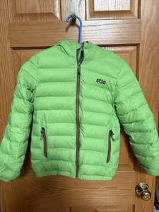 Stio Hometown Down Hooded Jacket Kids Sz 10 Full Zip Stains Noted - Picture 1 of 9