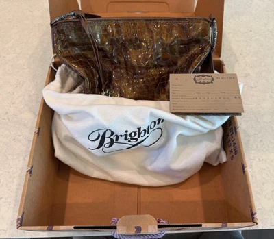 Cartera Bronce Ámbar Marrón Cuero Bolsa para el Polvo, Caja y Tarjeta de Registro Foto 1 de 4