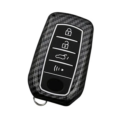 Kohlefaser Stil Schlüssel Hülle Abdeckung Schutz für Toyota Venza Land Cruiser - Image 1 of 3