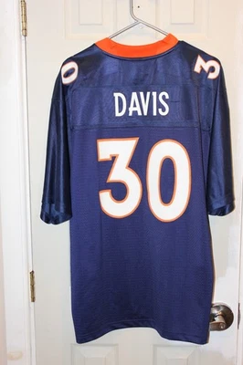 синий Denver Broncos Террелл Дэвис (30) напечатано Pro-Line винтажный свитер - взрослый L - Изображение 1 из 4