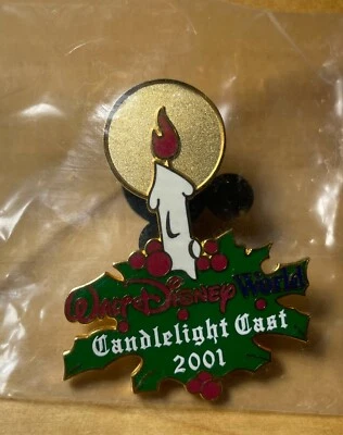 WDW Walt Disney World Candlelight Cast Member Choir Pin - 2001 Pin 9817 - RARE! - Image 1 of 2