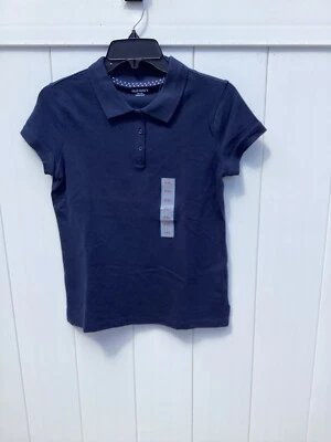 NWT Old Navy Girls XXL (18) School Uniform Polo Shirt Navy Blue Short Sleeve - Image 1 of 3