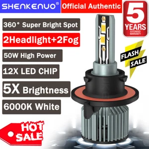 For Dodge Ram 1500 2500 3500 2006 2007 2008 2009 LED Headlight Fog Light Bulb Q8 - Picture 1 of 17