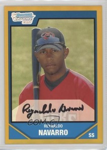 2007 Bowman Draft Chrome Picks Gold Refractor /50 Reynaldo Navarro #BDPP41