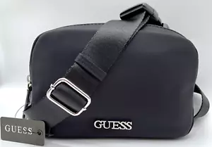 GUESS NEARWOOD LOGO BELT BAG CROSSBODY BAG HANDBAG Black • AUTHENTIC New BNWT - Picture 1 of 16