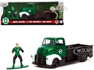 1952 CHEVROLET COE PICKUP & GREEN LANTERN DIECAST FIGURE 1/32 MODEL JADA 33093 - Picture 1 of 13