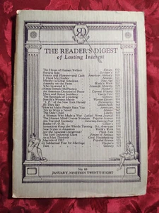 Readers Digest Januar 1928 Joseph Pulitzer Harriet Beecher Stowe John Erskine - Bild 1 von 1