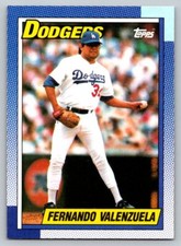 1990  Topps #340 Fernando Valenzuela Los Angeles Dodgers