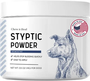 Styptic Powder for Dogs, Cats, and Other Animals - .5 Oz - Quick Stop Bleeding P - Picture 1 of 12