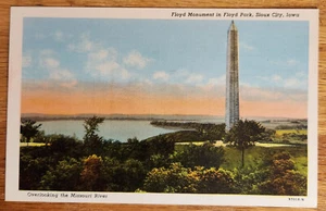 Postal Floyd Monument Floyd Park Sioux City Iowa IA PC 1920 Sin usar Curteich - Imagen 1 de 1
