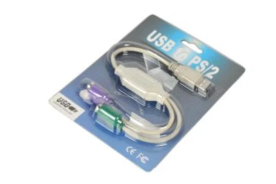 Raccomandata P. -  2 Pezzi di Cavo Adattatore da Usb 2.0 a PS2 Tastiere e Mouse - Immagine 1 di 2