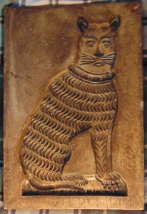 Vintage La Mirada Cat Wall Hanging, Cookie Mold Cat Wall Hanging, La Mirada Folk - Picture 1 of 4