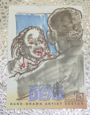 The WALKING DEAD Artist PATRICK BALLESTEROS Sketch Card 1/1 Comic Set 2 MORGAN