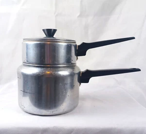 Vintage Double Boiler Century Aluminum Ware USA Farmhouse Cottagecore Cabincore - Picture 1 of 9