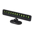 Black Rotatable Temporary Car Parking Plate Phone Number Hidden Notice Card,