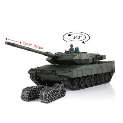 1/16 Henglong TK 7.0 Leopard2A6 3889 RC Tank Barrel Recoil Geburtstag Spielzeug - Bild 1 von 2