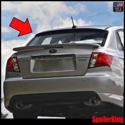 (284R) Se adapta a: Subaru Impreza WRX STi 4 puertas 2007-2014 techo trasero alerón ventana ala Foto 1 de 4