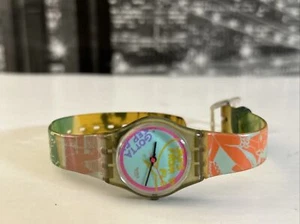 Vintage 1990 Swatch Uhr Art Deco Miami 80er Retro UNGETESTET braucht Batterie - Bild 1 von 14