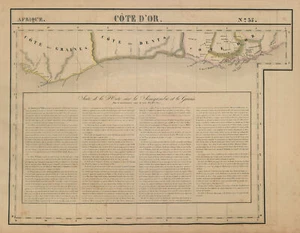 Afrique. Côte d'Or 35 Ivory Coast, Ghana & eastern Liberia VANDERMAELEN 1827 map - Picture 1 of 1