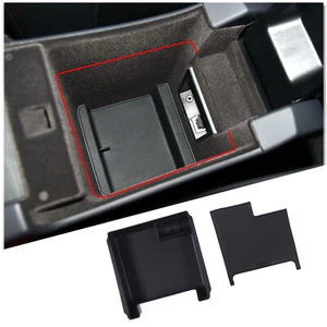 Central Armrest Black ABS Storage Box Tray Fit For 2014-2017 Volvo 60 series - Picture 1 of 10