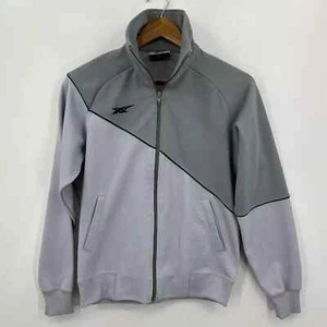 Asics Track Jacket Youth Boys M Gray Full Zip Pockets Vtg 1990's Made in Japan - Picture 1 of 8