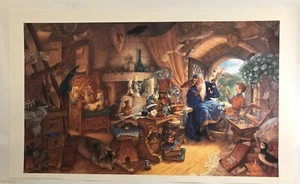 Scott Gustafson Merlin & Arthur Signed Print, #840/1250 - Picture 1 of 3