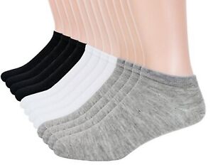 Pack of 3x 6x 12x Ladies Womens Trainer Socks Soft Cotton Ankle Sports Socks