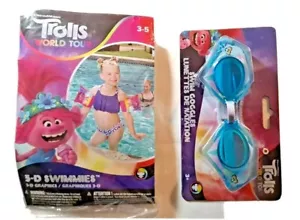 Paquete Trolls World Tour - 3 D gafas inflables y de natación nuevas con etiquetas púrpura, azul - Imagen 1 de 5
