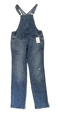 NWT! Sonoma Maternity Distressed Jean Overalls - Size XS - Image 1 of 4