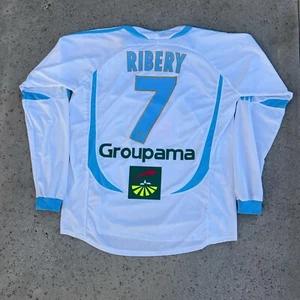 OLYMPIQUE MARSEILLE 2007/2008 HOME FOOTBALL RIBERY 7 JERSEY MAILLOT ADIDAS - Picture 1 of 7