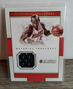2015-16 National Treasures CLYDE DREXLER MATERIAL TREASURES 1990s PATCH /75