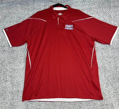 KINGS Basketball Men’s Polo Shirt XXL Red Holloway Dry Excel Polyester FLAW - Imagem 1 de 4