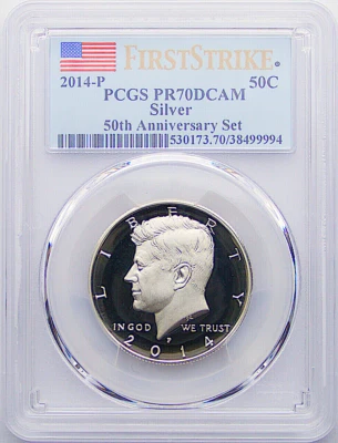 2014 P Silver Kennedy Half Dollar 50TH Anniversary Set PR70 DCAM FIRST STRIKE - Image 1 of 2