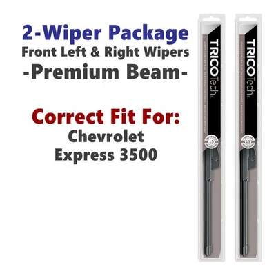 Wipers 2pk Beam Wiper Blades fits 1996+ Chevrolet Express 3500 19220x2 - Image 1 of 4