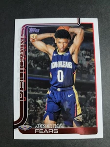 Jeremiah Fears 2025-26 Topps Basketball RC Rookie - Picture 1 of 2