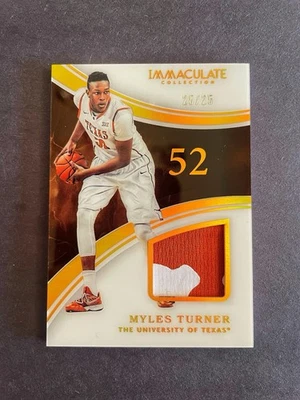 2016 Immaculate Collegiate MYLES TURNER Jersey Relic Patch /25! Beauty! #22 - Image 1 of 2